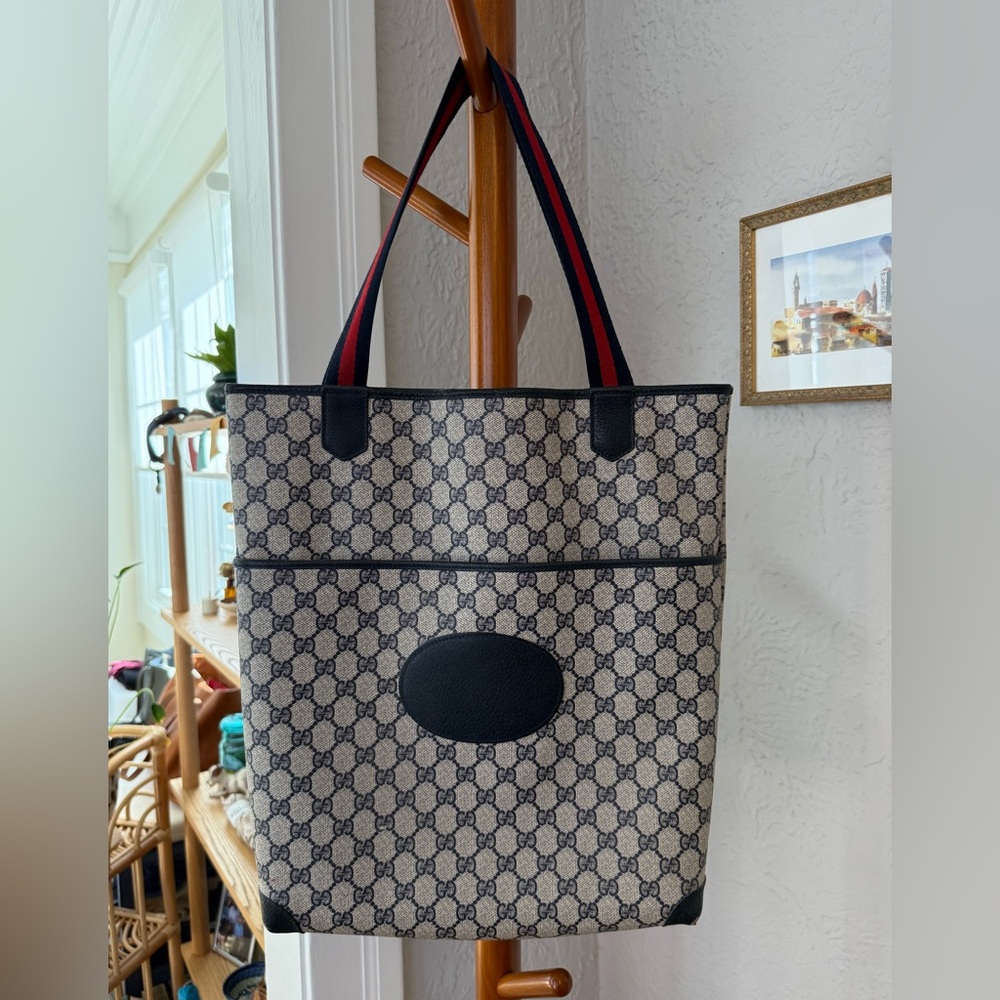 Authentic Vintage Gucci Tote // late 1980s.